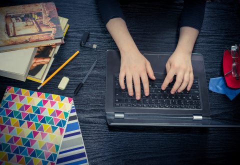 Staying at home? Canva Top View Of Student Using A Laptop scaled 480x330